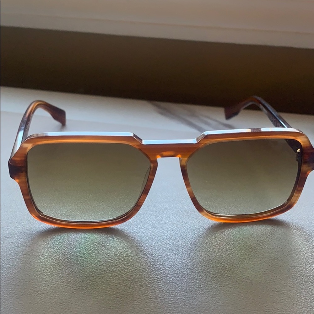 Spitfire Brown Rectangle Frame Sunglasses